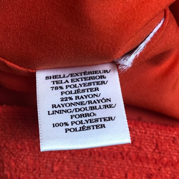 ANN TAYLOR Orange textured sheath dress Sz 4 - Picture 13 of 13